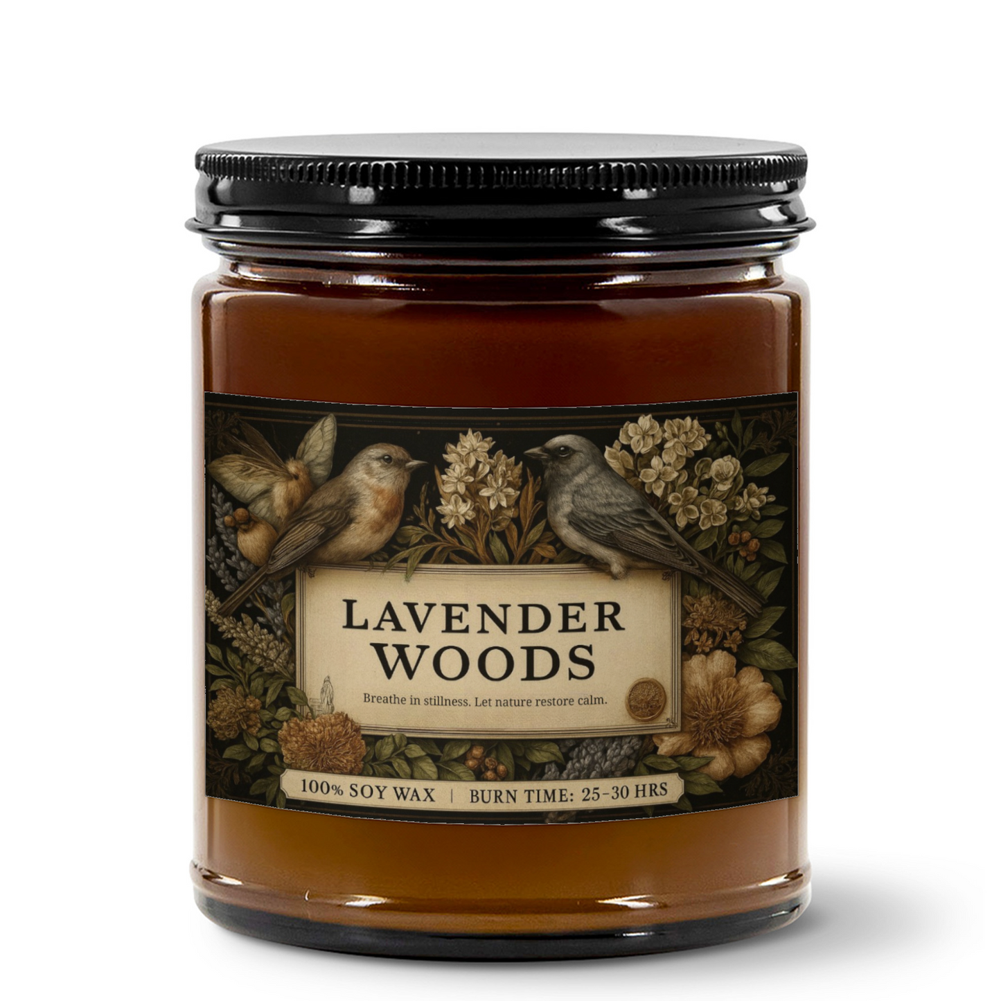 Lavender Woods Soy Candle - Sleep & Stress Relief Ritual | Aromatherapy | 4oz