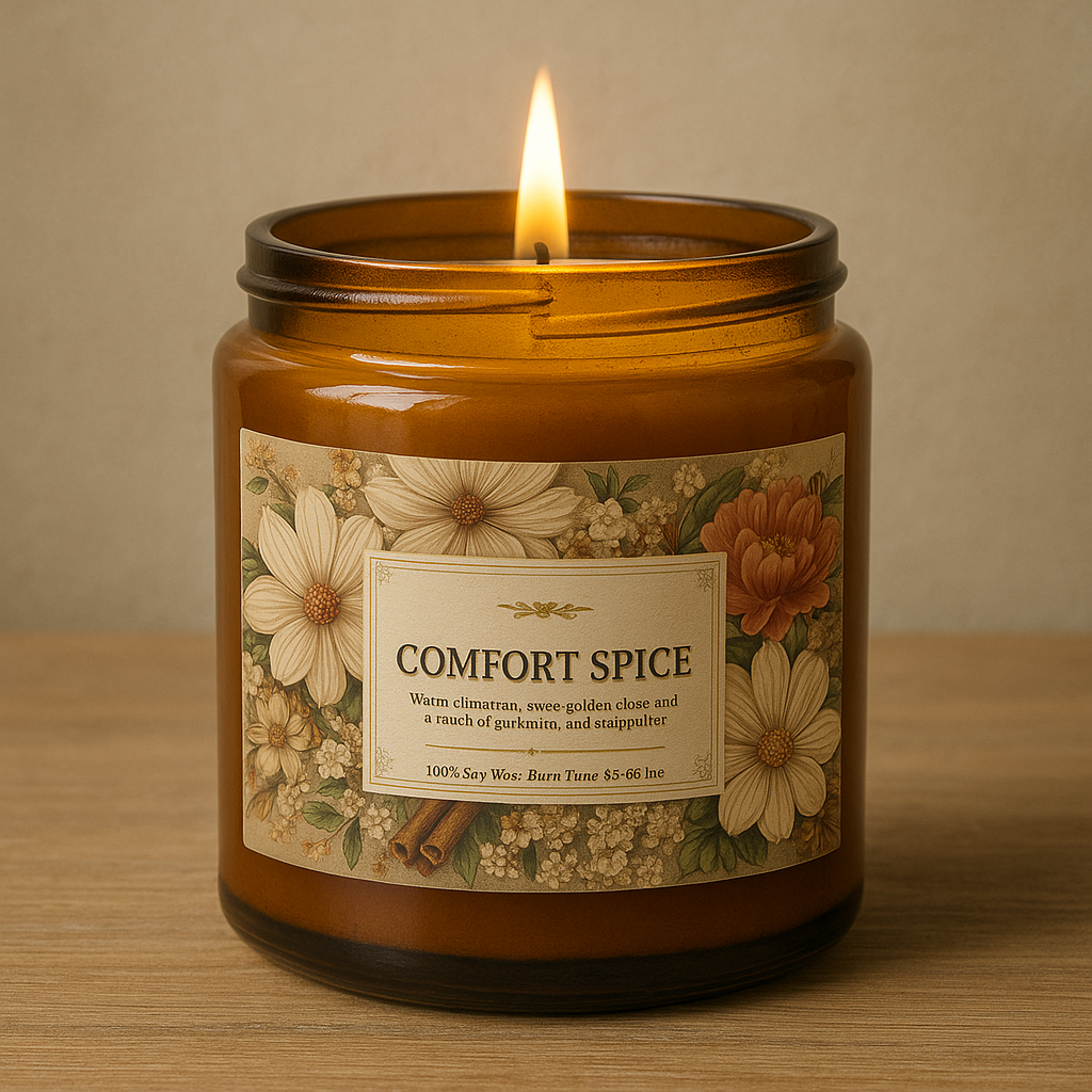 Comfort Spice Soy Candle - Warm Cozy Calm for Mind & Mood | Aromatherapy | 9oz