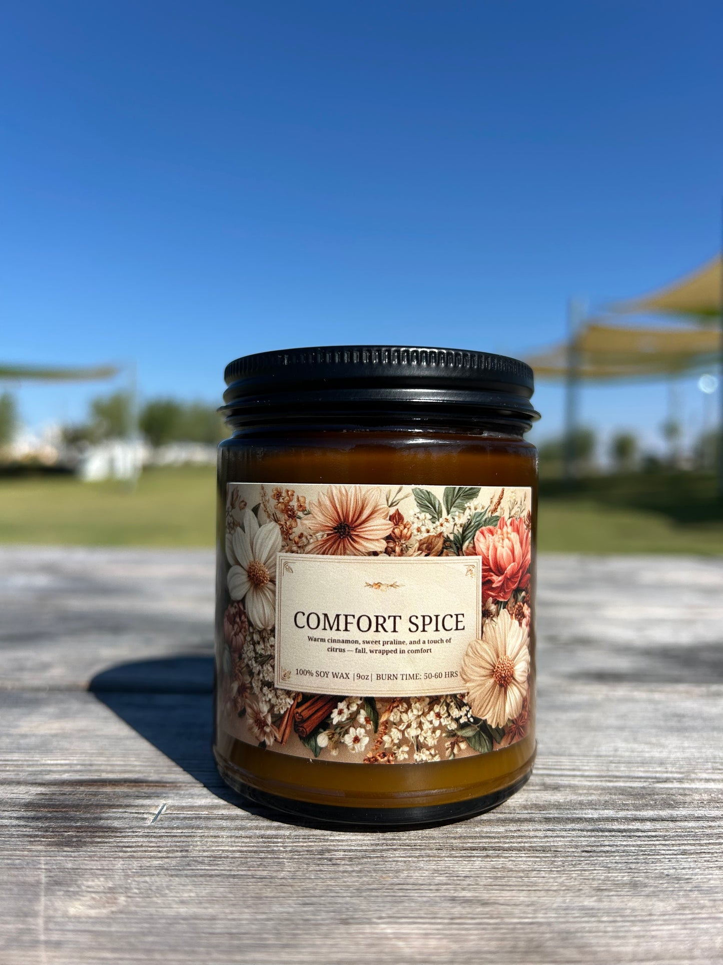 Comfort Spice Soy Candle - Warm Cozy Calm for Mind & Mood | Aromatherapy | 9oz